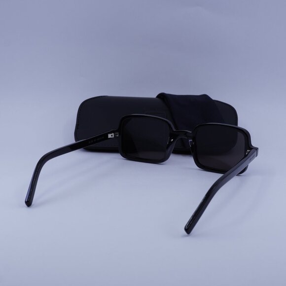 Saint Laurent SL332 001 Rectangle Sunglasses - Black - Picture 9 of 11